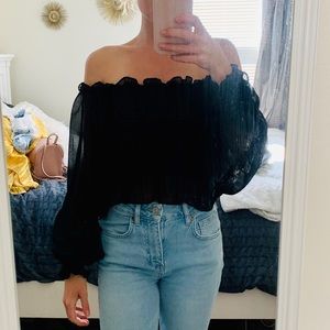 Sheer off the shoulder top